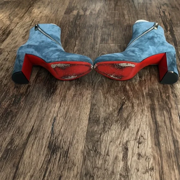 Christian Louboutin Birgitta 100 Suede Ankle Boots Women - Picture 5 of 7